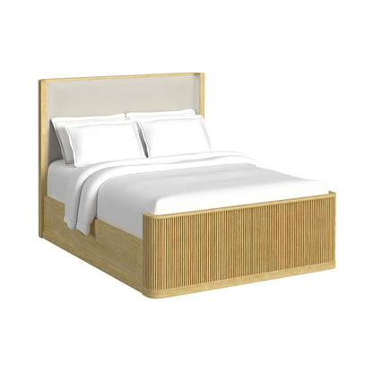 Sylvie Queen UPH 5PC Bedroom Set with 2 Nightstands, Dresser & Chest in Natural