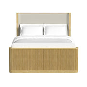 Sylvie Queen UPH Bed with White Fabric in Natural