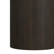 Sylvie Oval Dining Table with White Faux Marble Top in Dark Brown