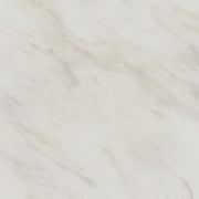 Sylvie Oval Dining Table with White Faux Marble Top in Dark Brown