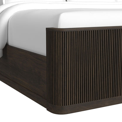 Sylvie King UPH 4PC Bedroom Set with 2 Nightstands & Dresser in Dark Brown