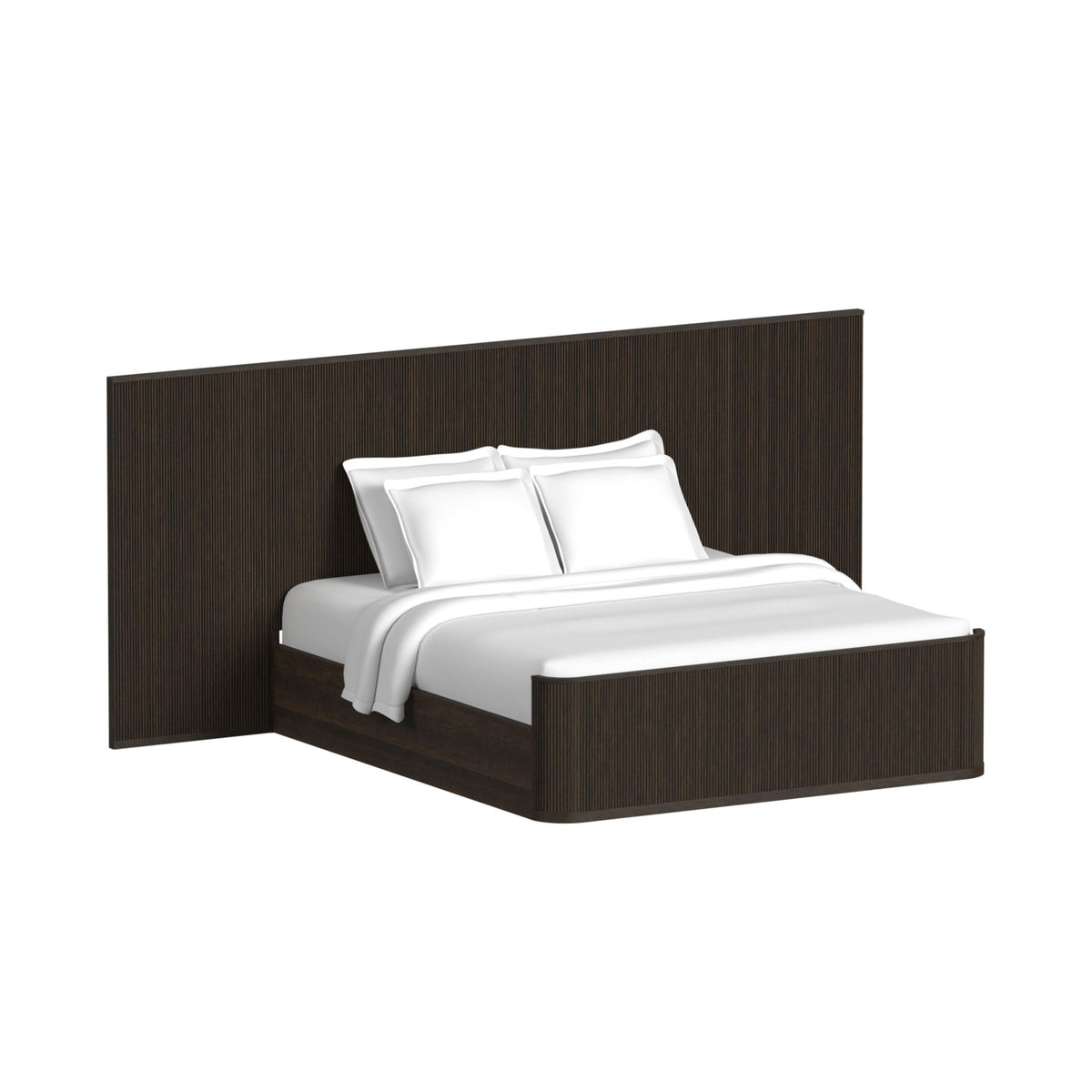 Sylvie Wall Bed King Set in Dark Brown