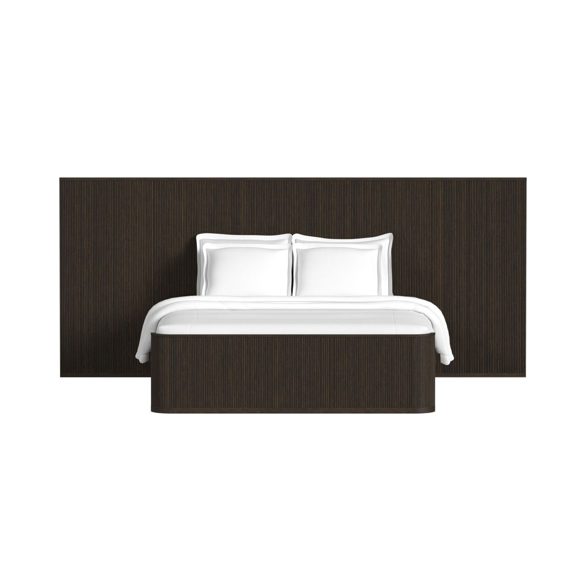 Sylvie Wall Bed King Set in Dark Brown