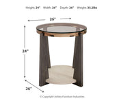 Frazwa Round End Table