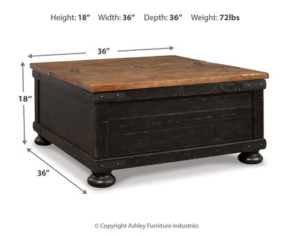 Valebeck Lift Top Cocktail Table