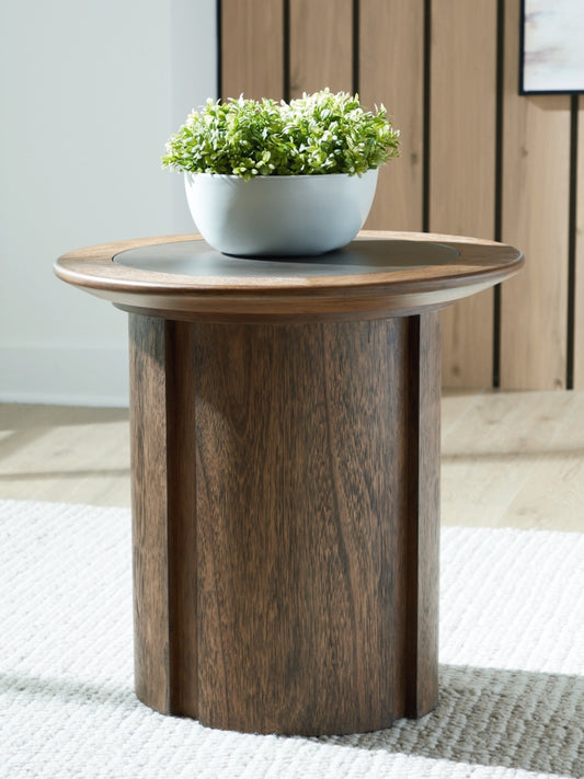 Dontayne Round End Table