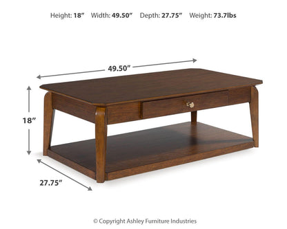 Trenmour Rectangular Cocktail Table