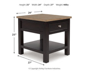Drazmine Rectangular End Table