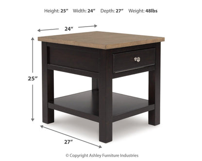 Drazmine Rectangular End Table