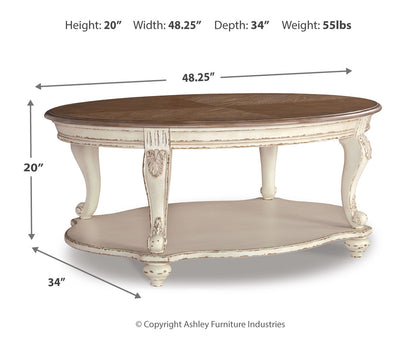 Realyn Oval Cocktail Table