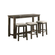 Stone 4PC Occasional Bar Table