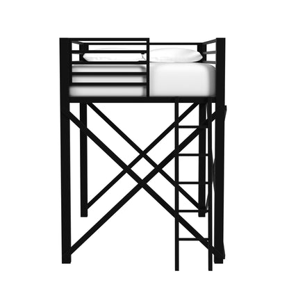Talia Full Loft Bunk and Ladder in Black