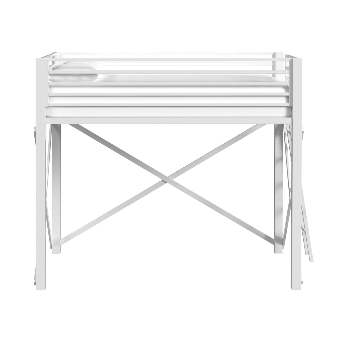 Talia Full Loft Bunk and Ladder in White