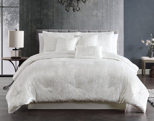 Taos 7 pc Queen Comforter Set White