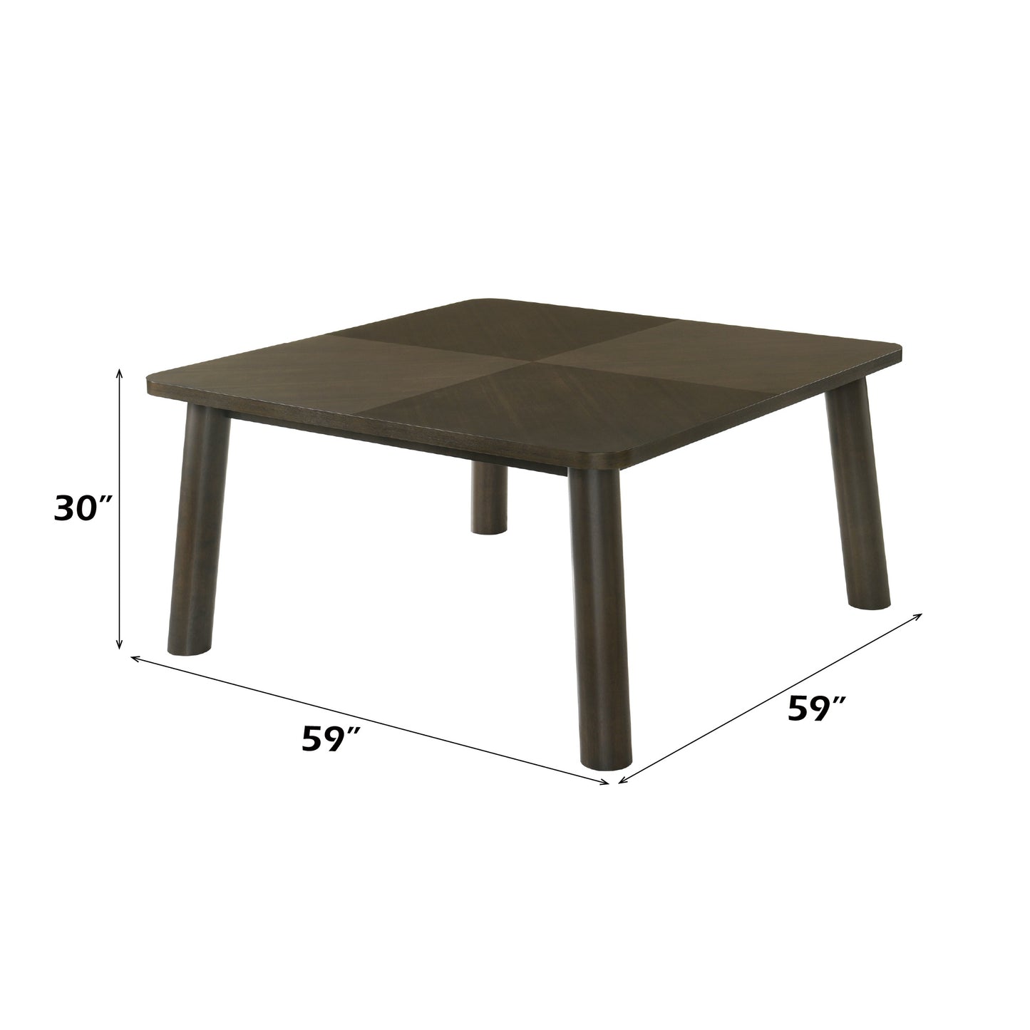 Mallin Square Dining Table with Checkerboard Pattern Design
