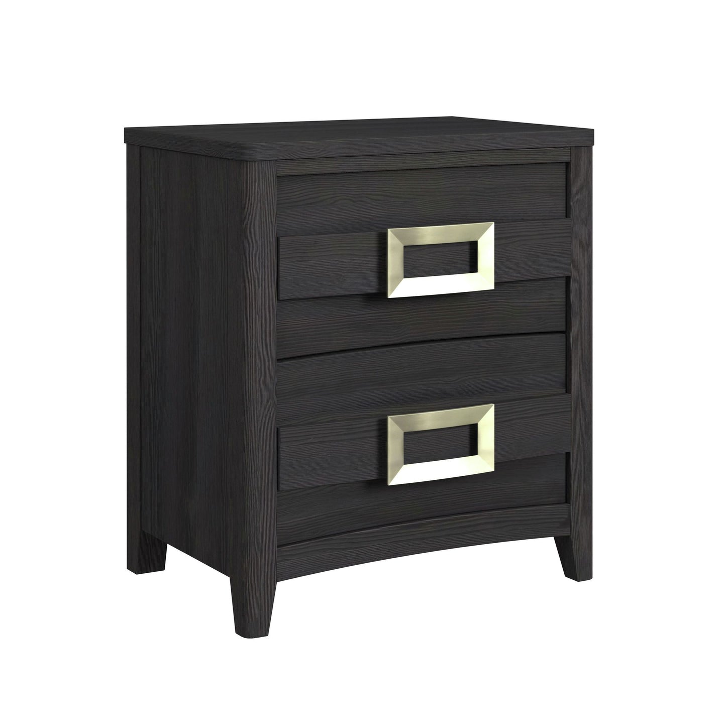 Tobias Queen 3PC Bedroom Set with LED in Black