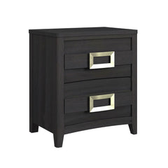 Tobias Queen 3PC Bedroom Set with LED in Black