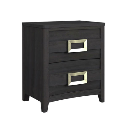 Tobias Full 5PC Bedroom Set with LED in Black