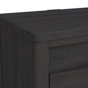 Tobias 2-Drawer Nightstand with USB in Black