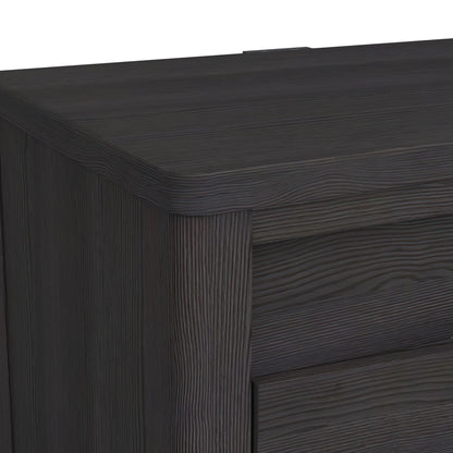 Tobias 2-Drawer Nightstand with USB in Black