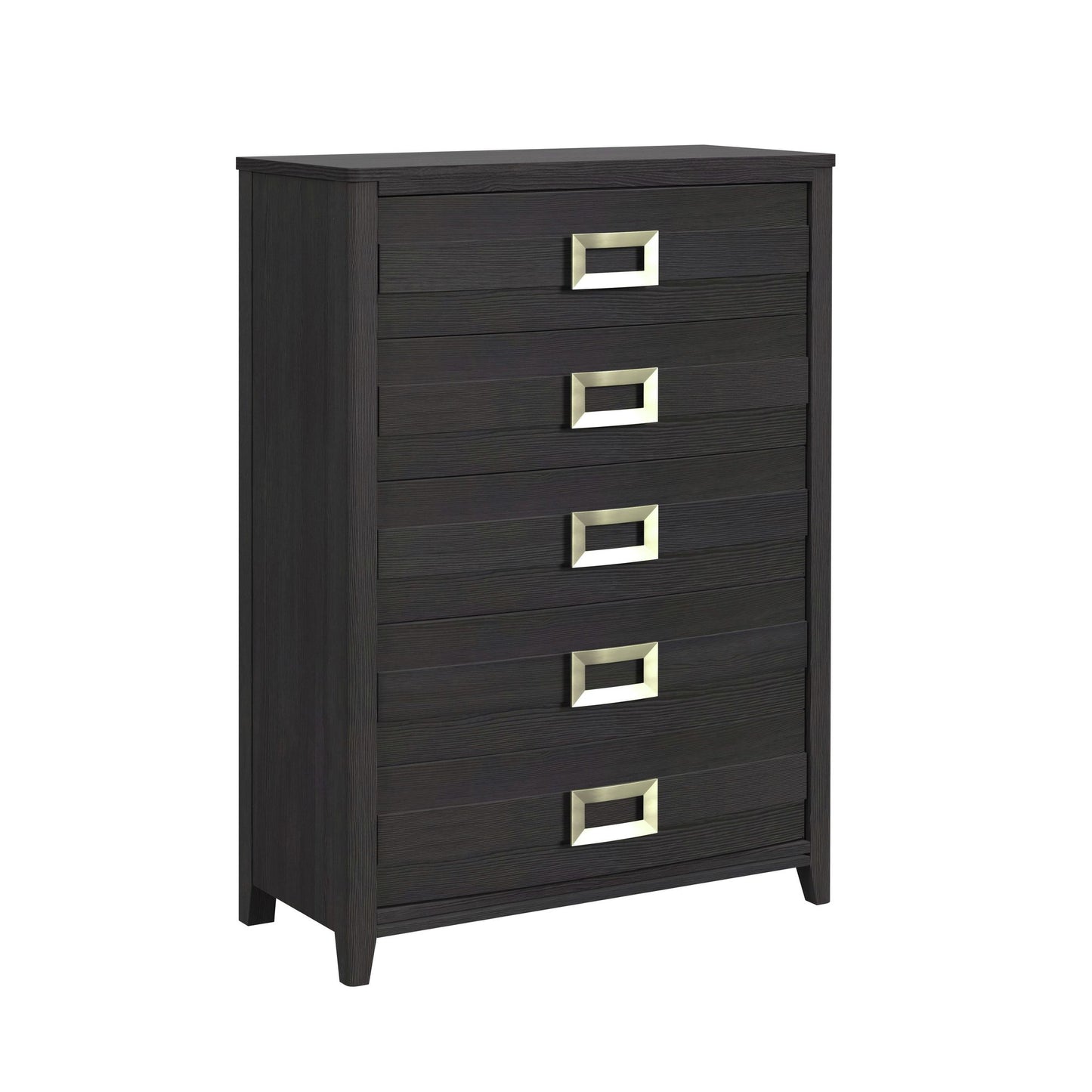 Tobias Queen 3PC Bedroom Set with LED in Black
