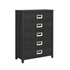 Tobias Queen 3PC Bedroom Set with LED in Black