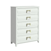 Tobias 5-Drawer Chest in White