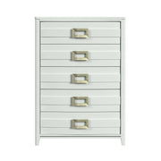 Tobias 5-Drawer Chest in White