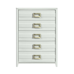 Tobias 5-Drawer Chest in White