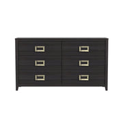 Tobias 6-Drawer Dresser in Black