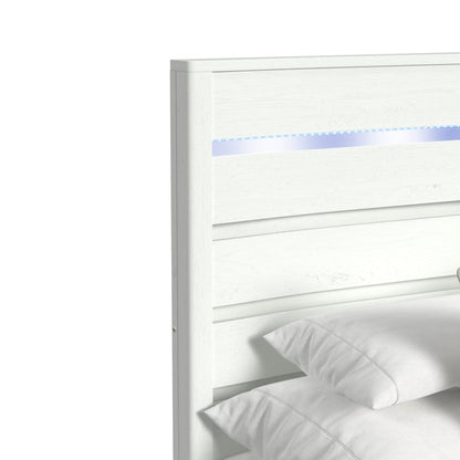 Tobias Twin Bed with LED in White
