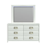 Tobias Dresser and Mirror Set with LED in White