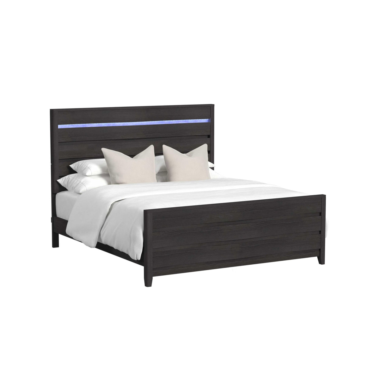 Tobias King 5Pc Bedroom Set With Led In Black