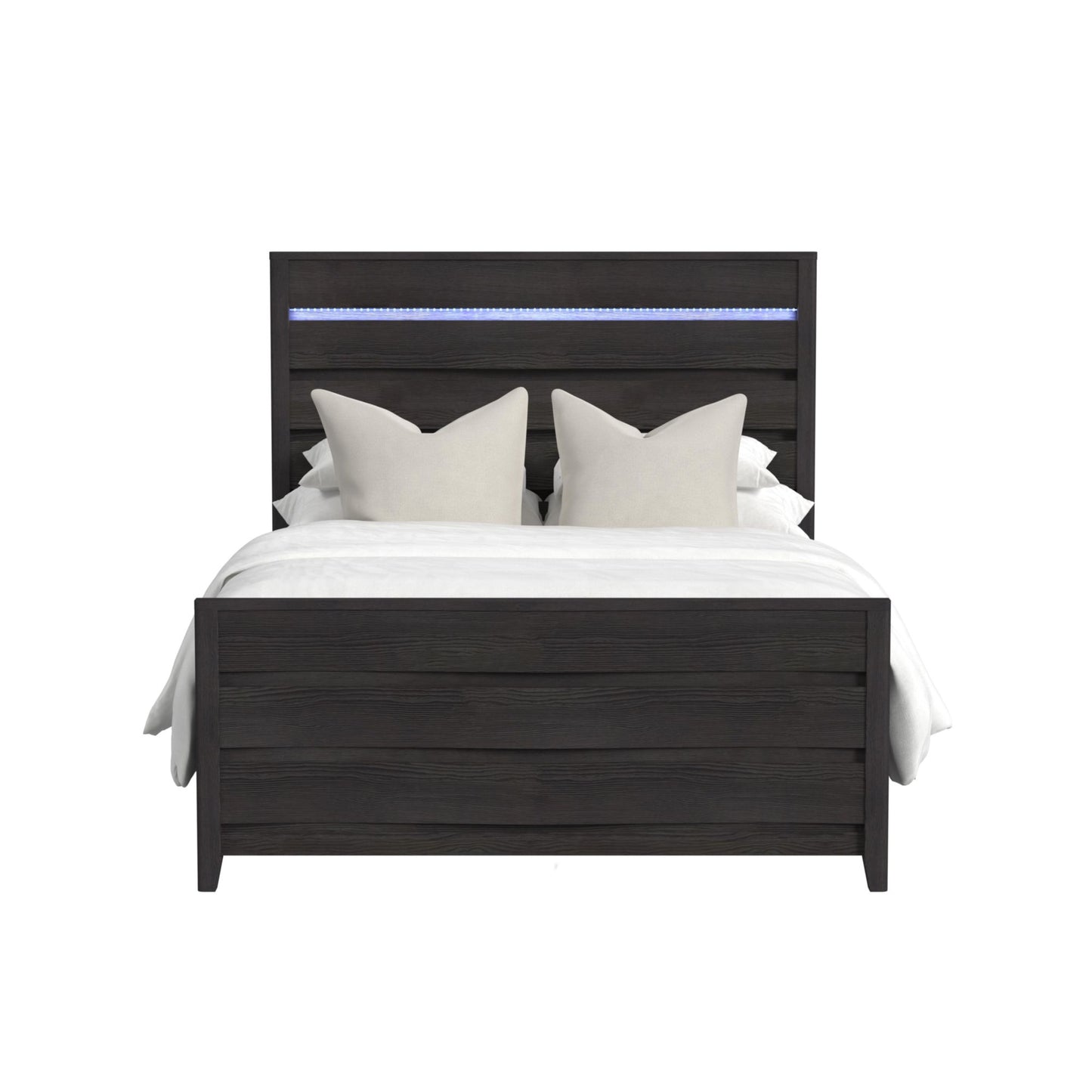 Tobias Full Bed with LED in Black