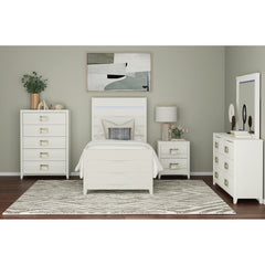 Tobias 5-Drawer Chest in White
