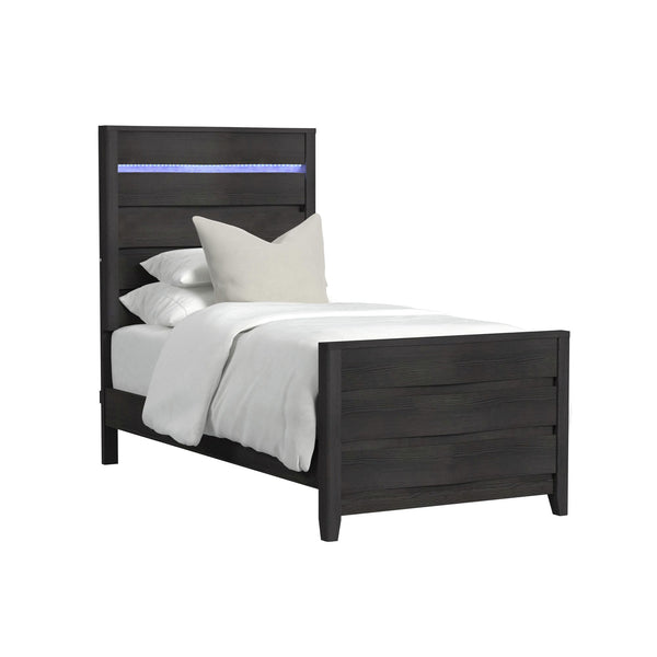 Tobias Twin Bed With Led In Black