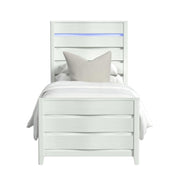 Tobias Twin Bed with LED in White