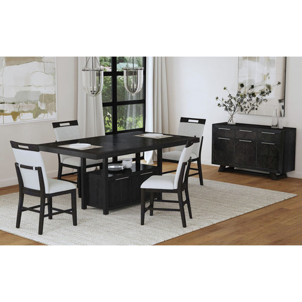 Transcend 5PC Counter Height Dining Set in Charcoal-Table and Four Chairs