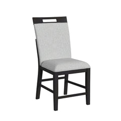 Transcend 6PC Counter Height Dining Set in Charcoal-Table, Four Chairs & Bench