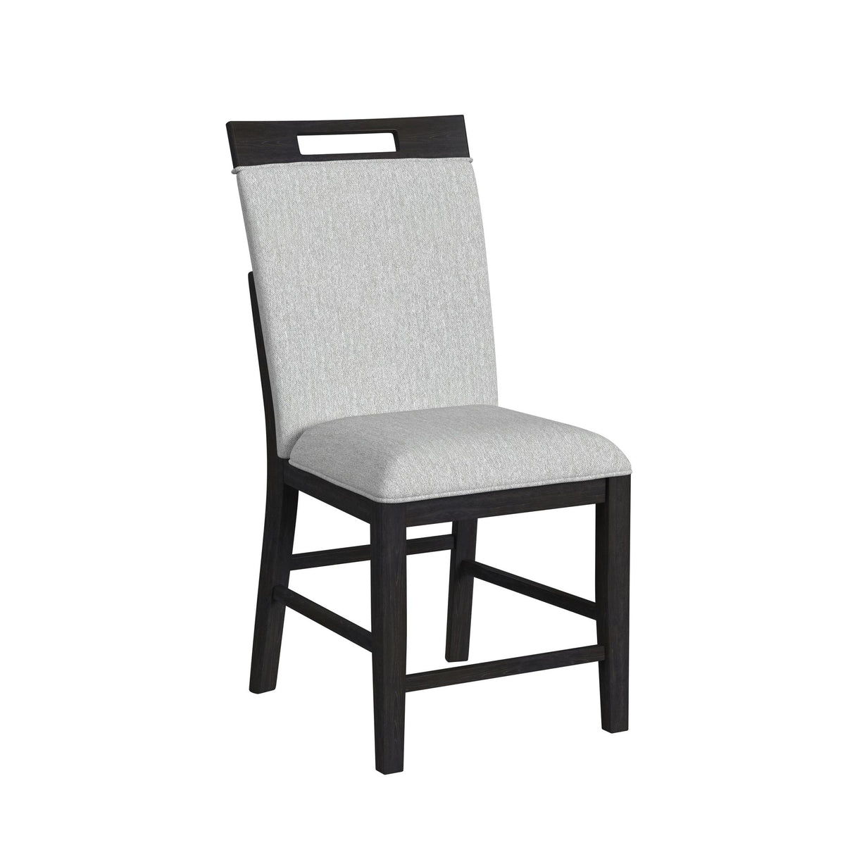 Transcend Counter Side Chair With Light Grey Fabric In Charcoal (2 Per Carton)