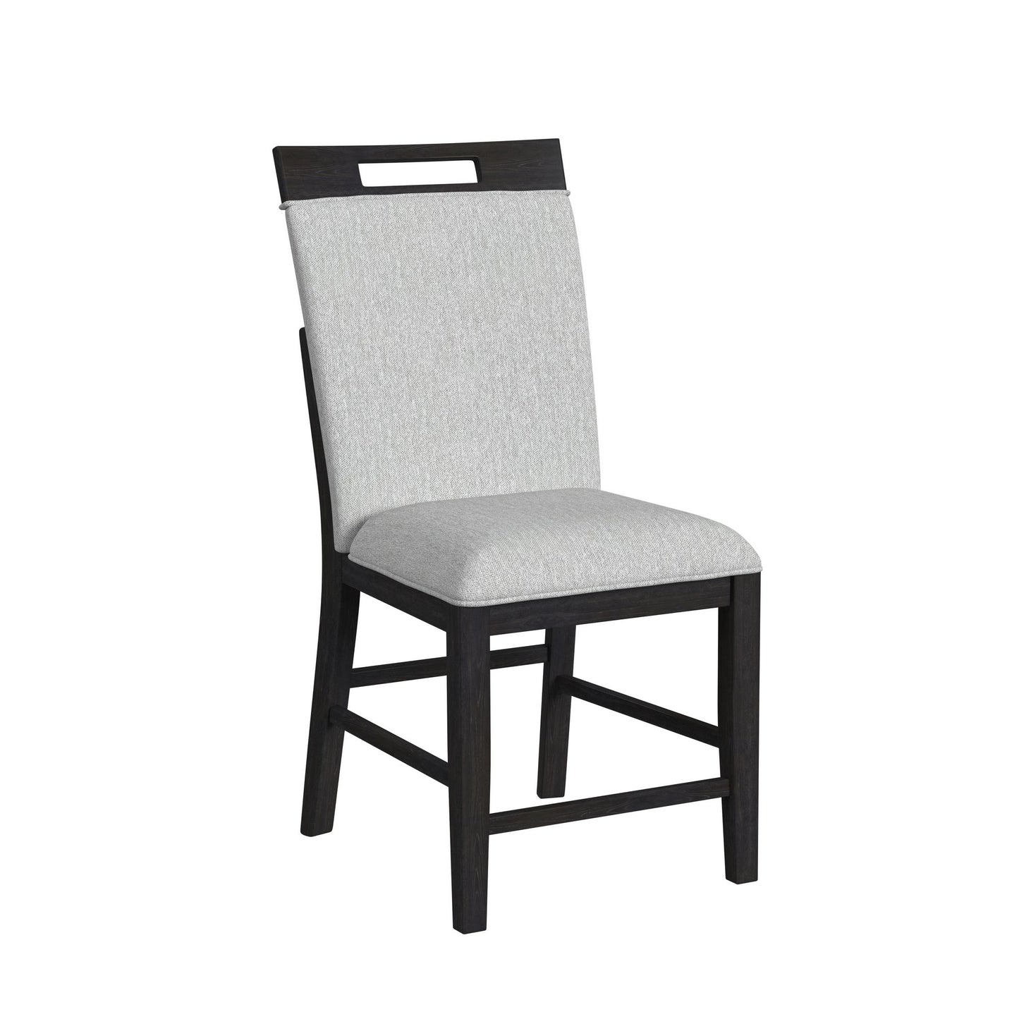 Transcend Counter Side Chair with Light Grey Fabric in Charcoal (2 Per Carton)