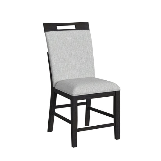 Transcend Counter Side Chair with Light Grey Fabric in Charcoal (2 Per Carton)