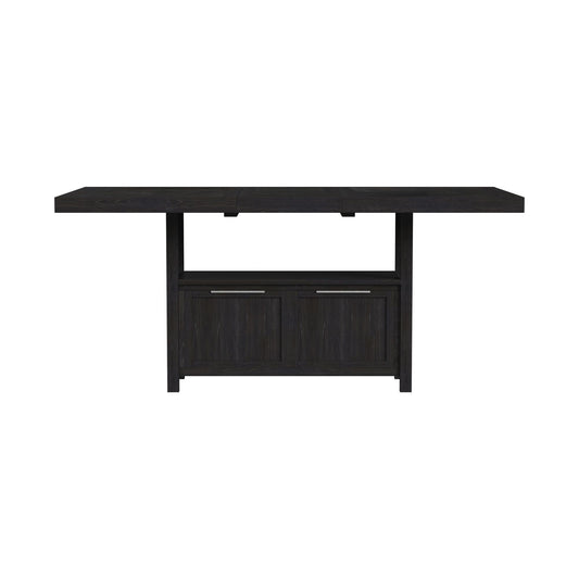 Transcend Counter Table with 20" Leaf in Charcoal
