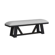 Transcend 6PC Standard Height Dining Set in Charcoal-Table, Four Chairs & Bench