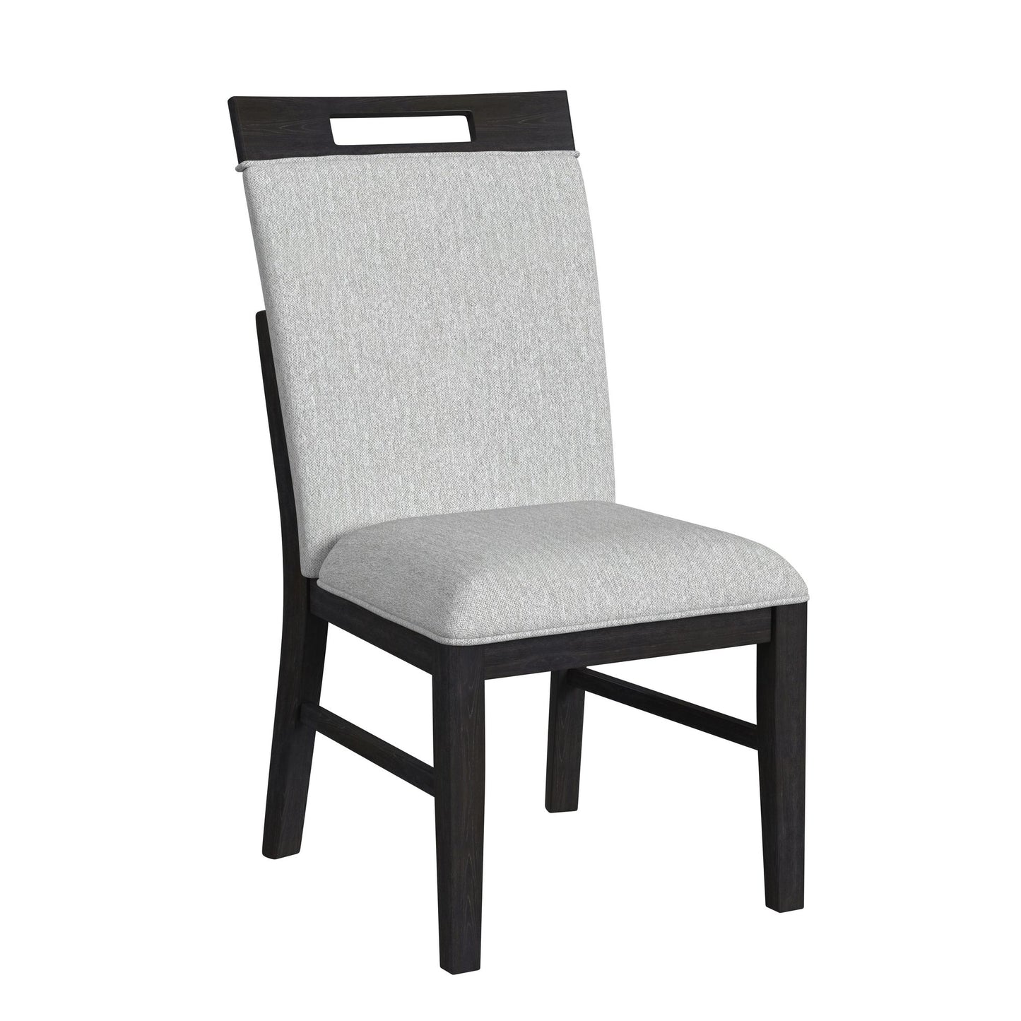 Transcend 7PC Standard Height Dining Set in Charcoal-Table and Six Chairs
