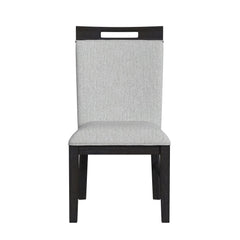 Transcend Dining Side Chair with Light Grey Fabric in Charcoal (2 Per Carton)
