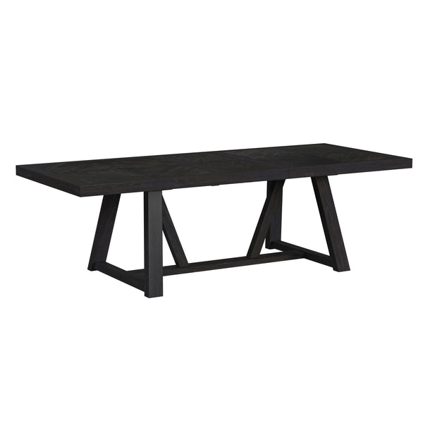Transcend 6Pc Standard Height Dining Set In Charcoal-Table, Four Chairs & Bench