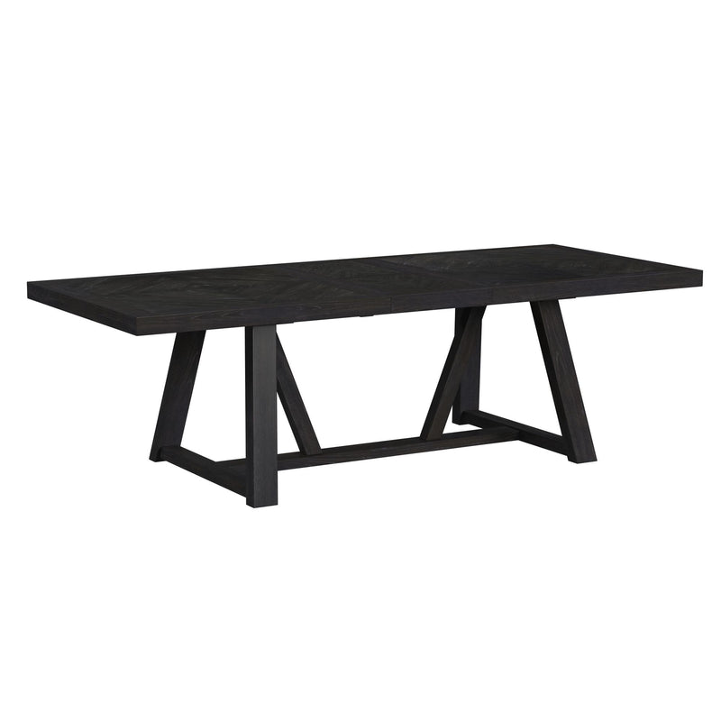 Transcend 5Pc Standard Height Dining Set In Charcoal-Table And Four Chairs