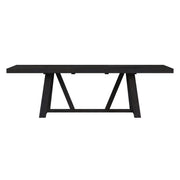 Transcend Dining Table with 22" Leaf in Charcoal