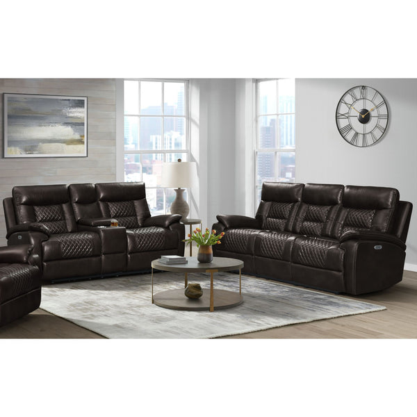 Trinidad 2PC Living Room Set in Pebble Brown-Sofa & Loveseat
